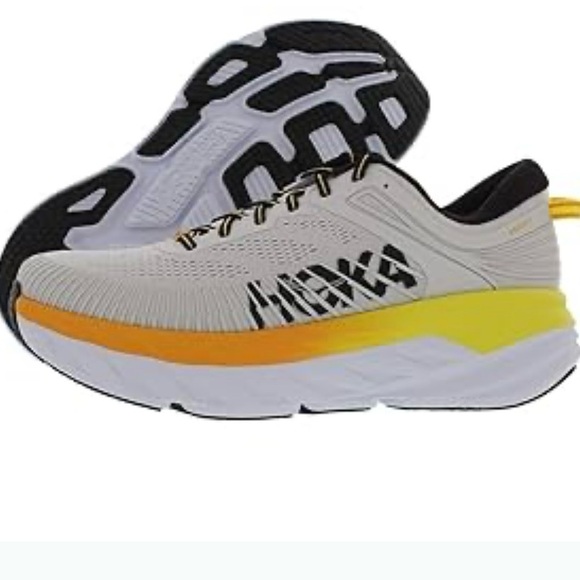 Hoka One One NIB Men's Bondi 7 - Nimbus Cloud/ Radiant Yellow. Size 9DS-078